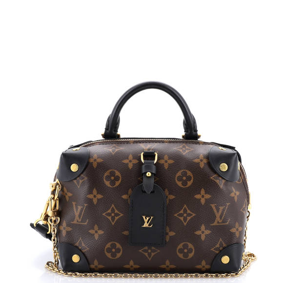 Louis Vuitton Petite Malle Souple Handbag Monogram Canvas with Leather - Picture 1 of 8